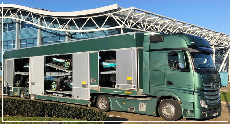 Mercedes F1 Championship winning car transport