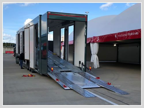 New Covered 6 Car Extending Kassbohrer Trailer