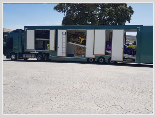 New Covered 6 Car Extending Kassbohrer Trailer