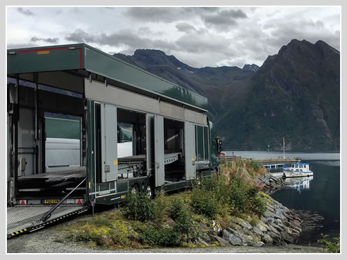 Supercar car transport to Norway.
